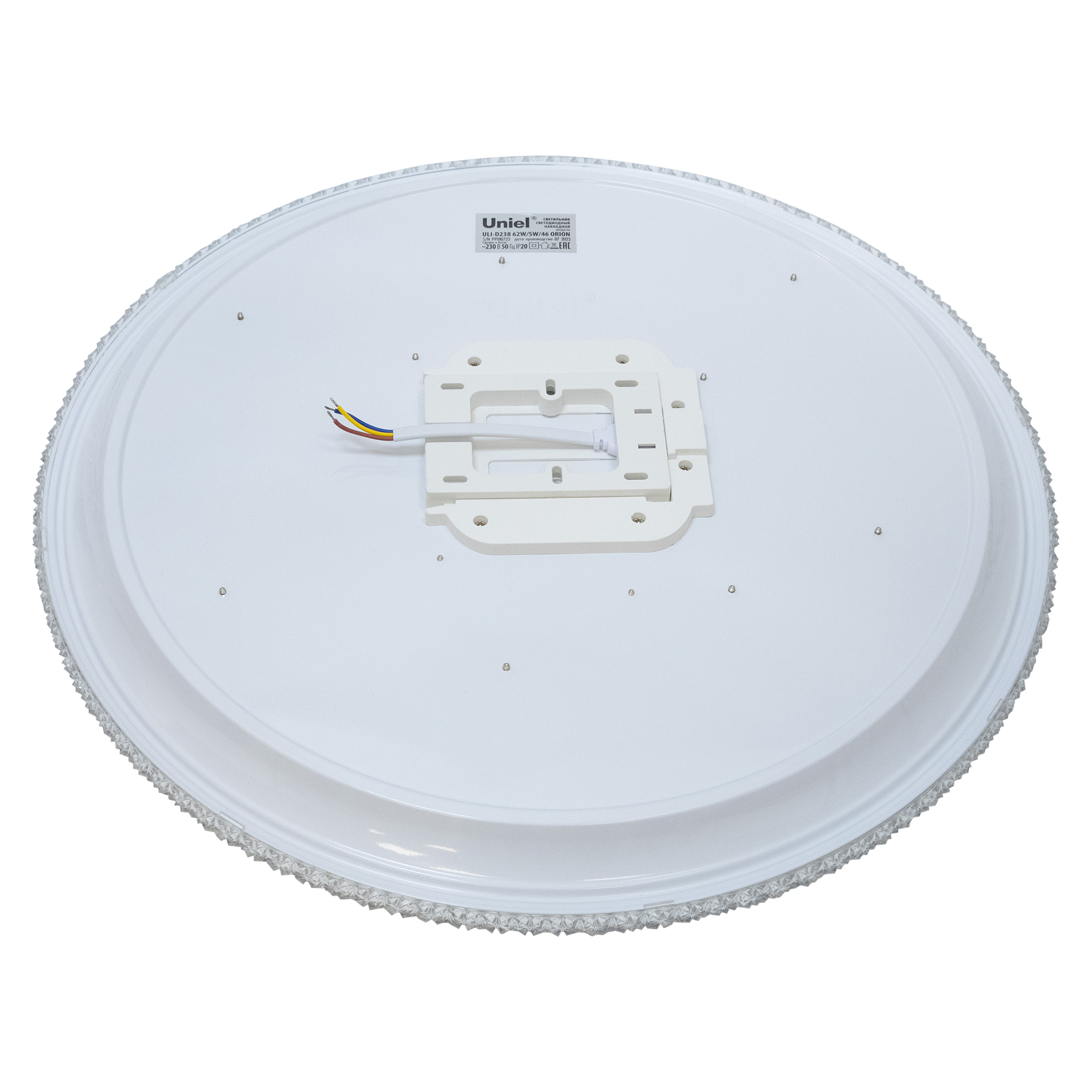ULI-D238 60W-SW-46 ORION O3 Cветильник светодиодный накладной. Диммируемый. Пульт ДУ в-к. Теплый свет3000К-Белый свет4000К-Дневной свет6500К. 5500Лм. TM Uniel