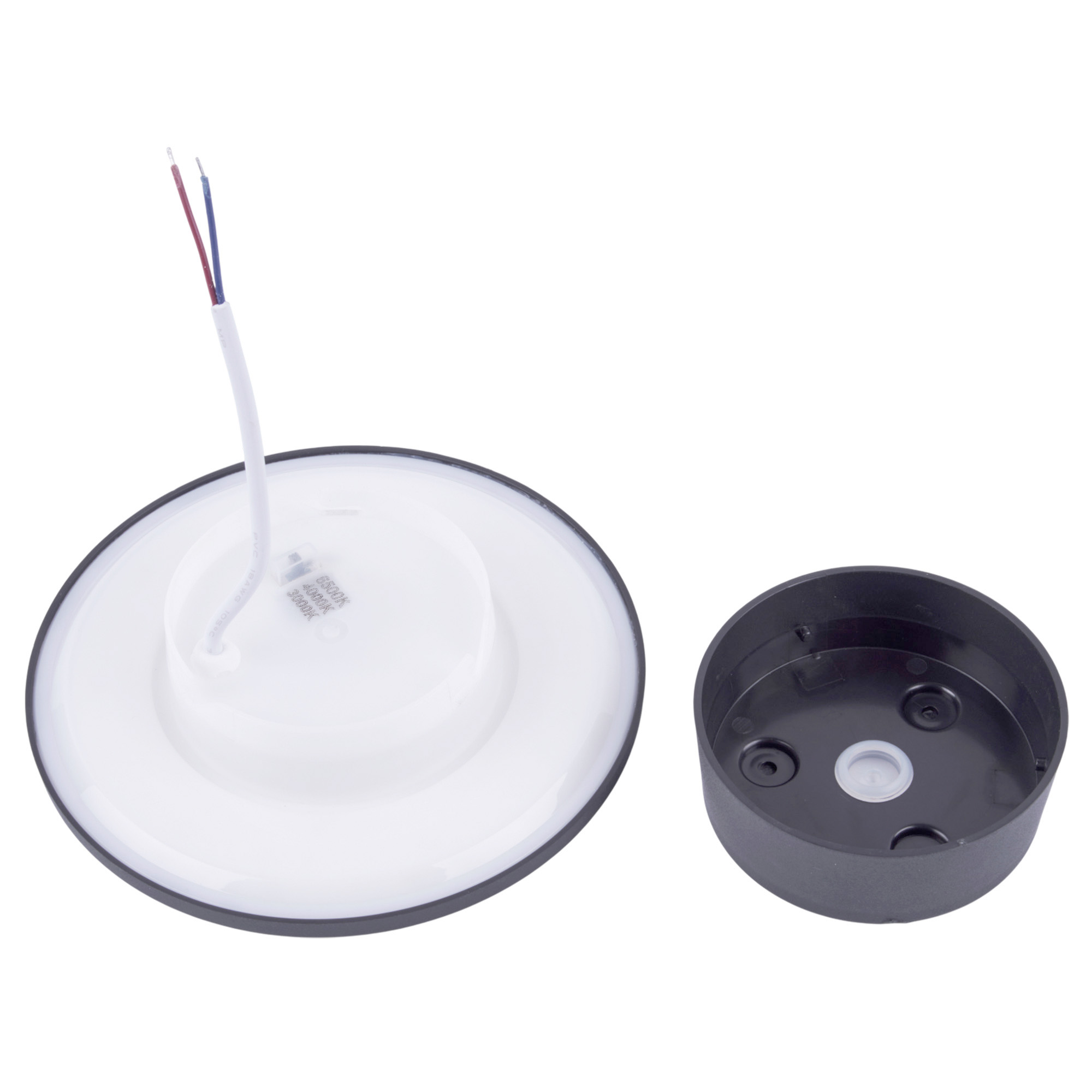 ULU-P35R-15W-3000K+4000K+6500K-D22 IP65 BLACK Светильник светодиодный уличный. Архитектурный накладной. С переключателем цвета свечения. Теплый3000K-Белый4000K-Дневной6500K. Диаметр 22 см. Корпус черный. TM Uniel