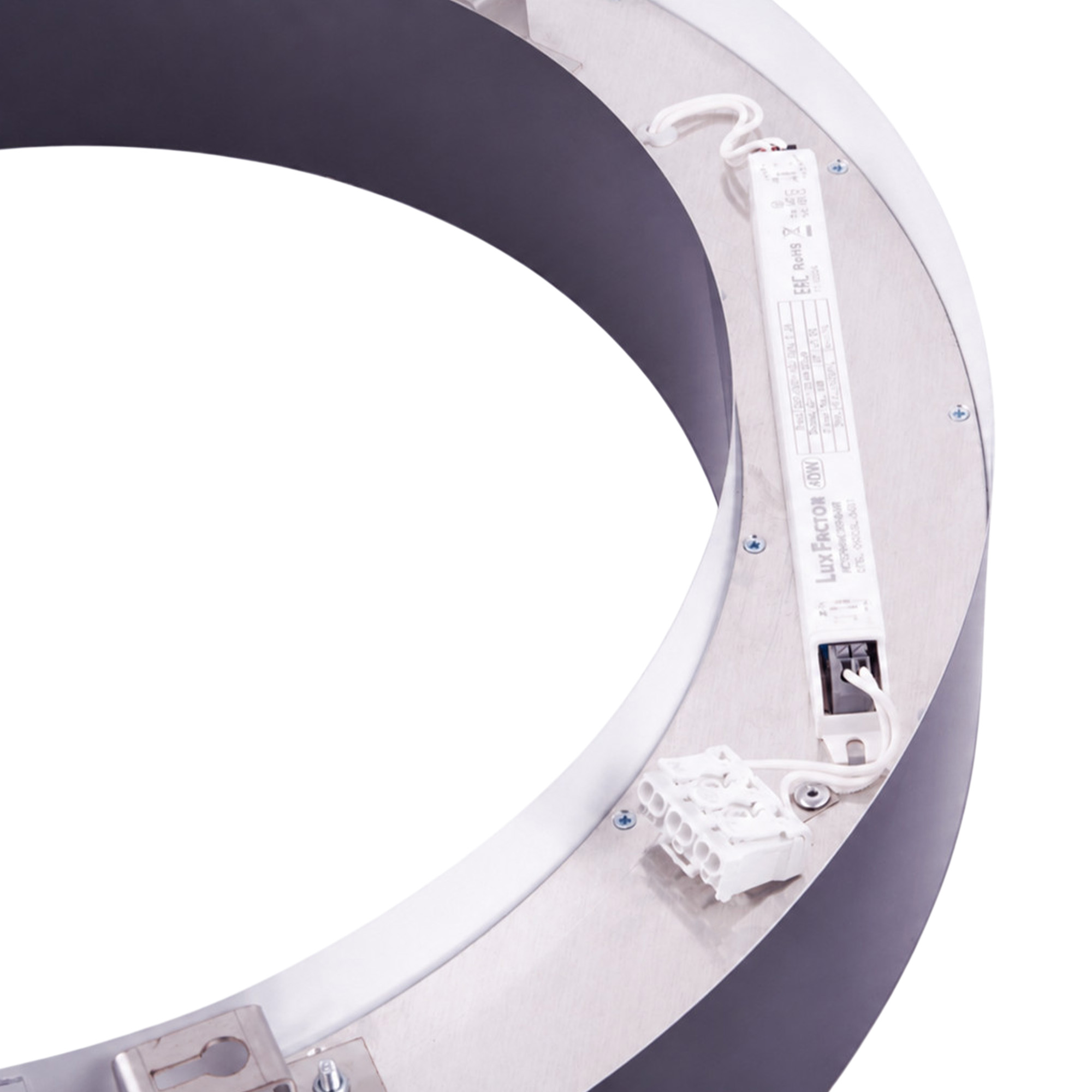 ULO-K18B 30W-4000K-R40 IP40 BLACK Светильник линейный светодиодный подвесной. Кольцо. диаметр 40см. Белый свет 4000K. 3300Лм. Алюминий. Цвет чёрный. TM Uniel