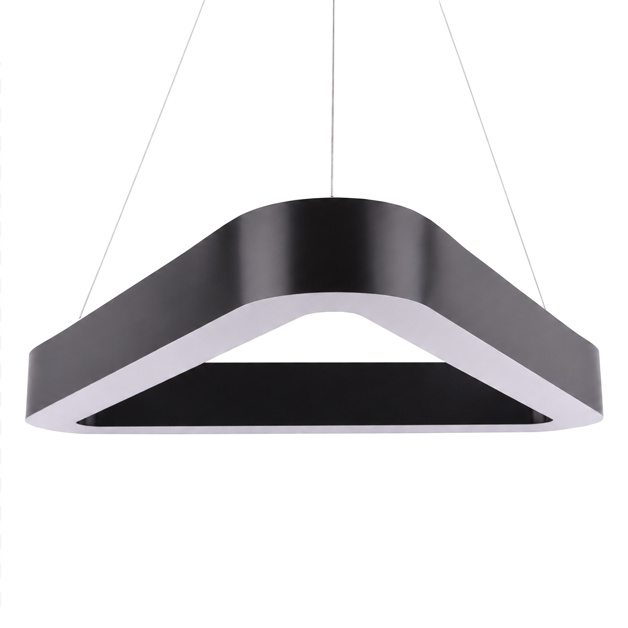 ULO-K11B 60W-4000K-T80 IP40 BLACK Светильник линейный светодиодный подвесной. Треугольник. 80см. Белый свет 4000К. 6700Лм. Алюминий. Цвет чёрный. TM Uniel