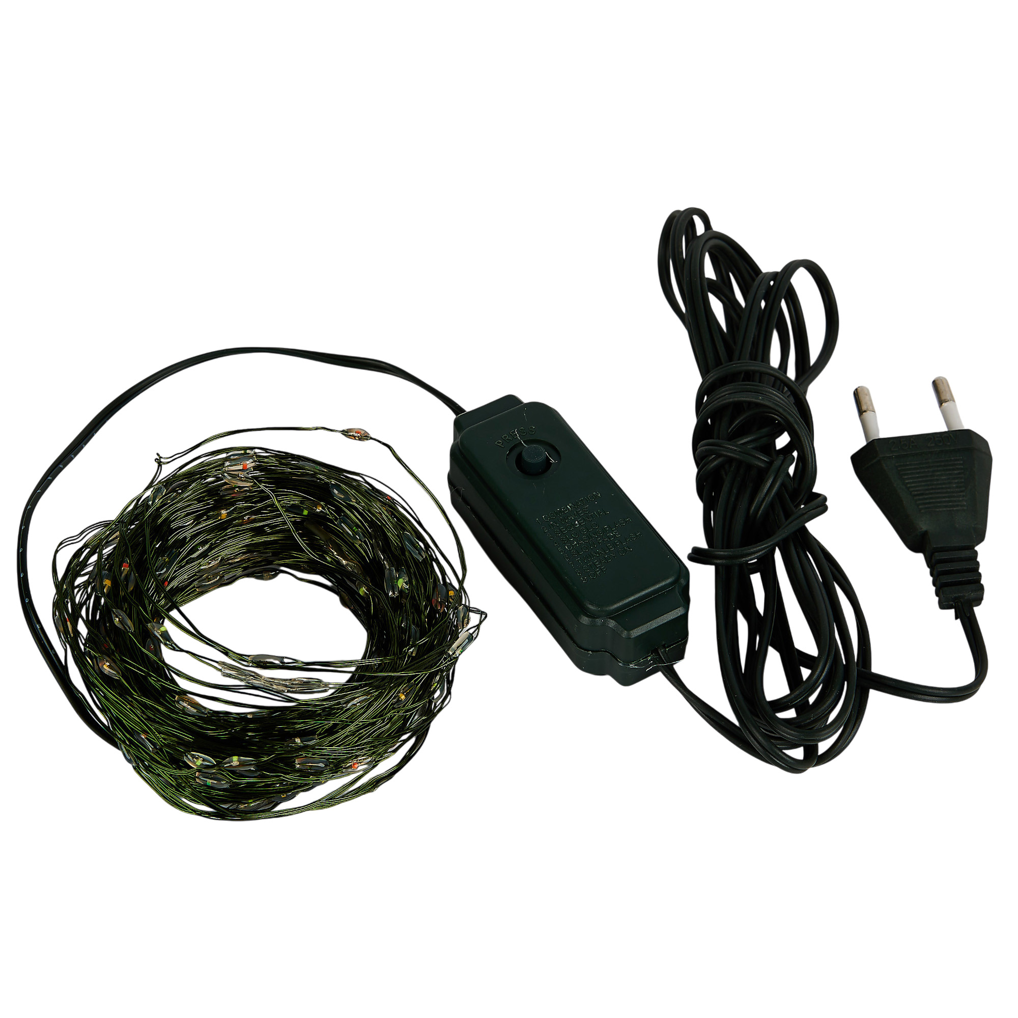 ULD-S2000-200-DGA PK IP20 DEW Гирлянда светодиодная Роса. 20м. 200 светодиодов. Розовый свет. Провод зеленый. ТМ Uniel