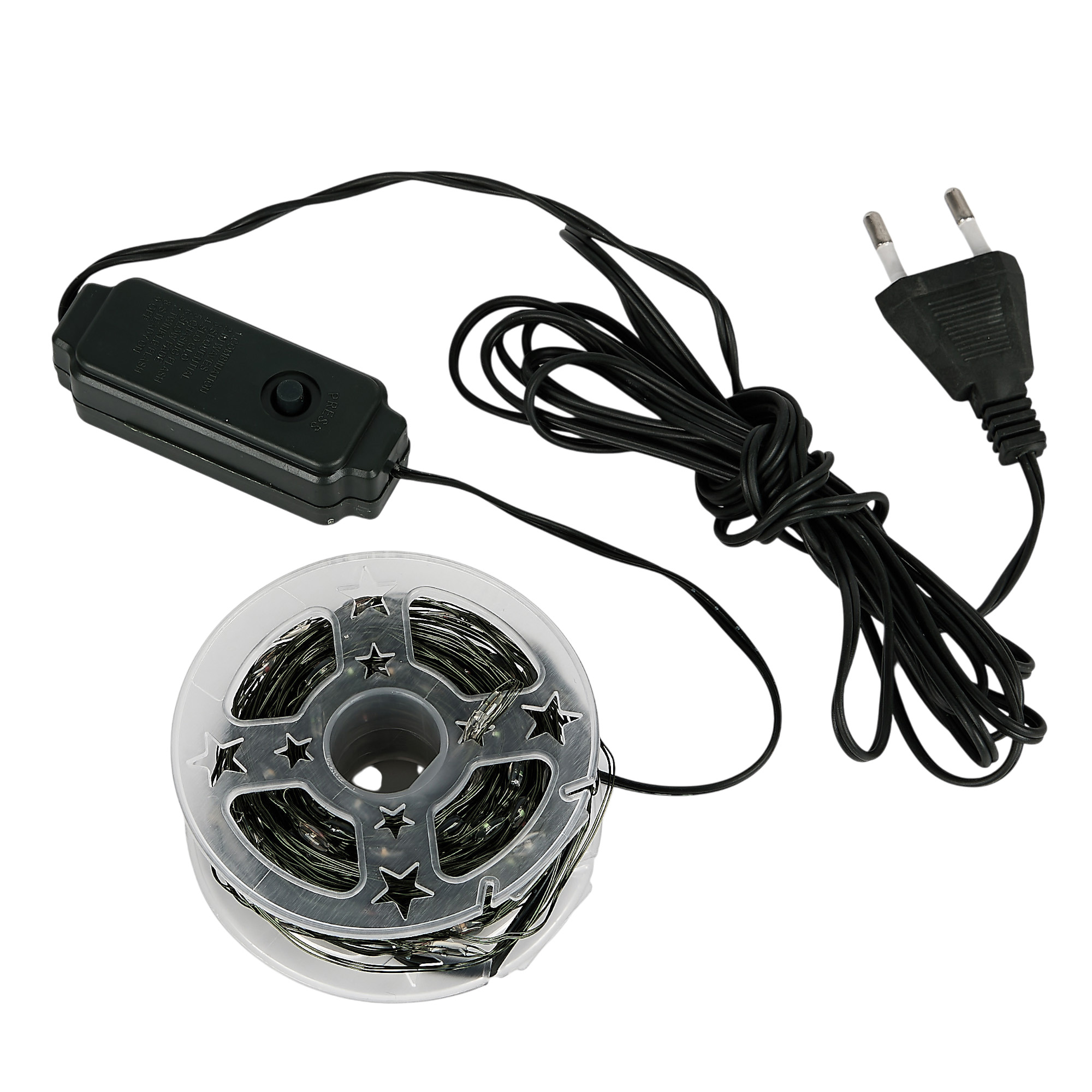 ULD-S3000-300-DGA WW IP20 DEW Гирлянда светодиодная Роса. 30м. 300 светодиодов. Теплый белый свет. Провод зеленый. ТМ Uniel