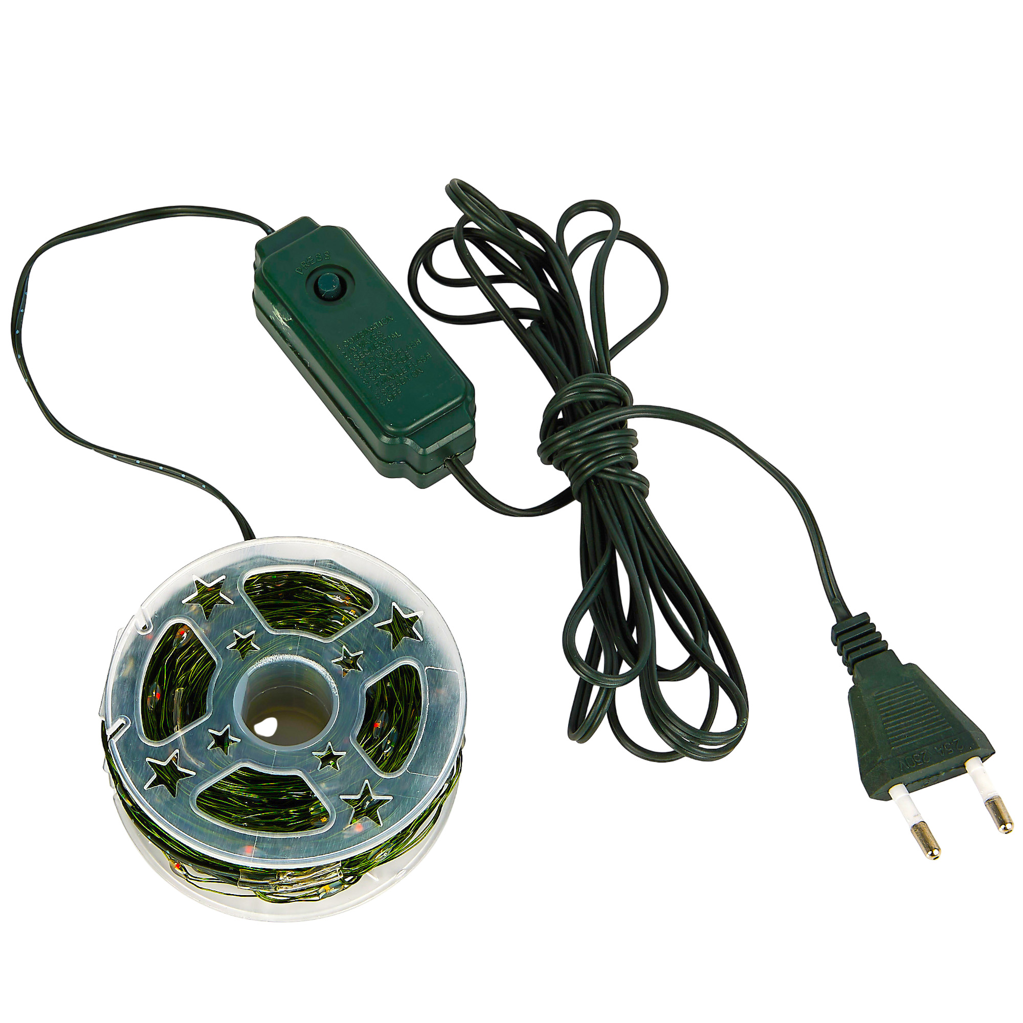 ULD-S5000-500-DGA WW IP20 DEW Гирлянда светодиодная Роса. 50м. 500 светодиодов. Теплый белый свет. Провод зеленый. ТМ Uniel
