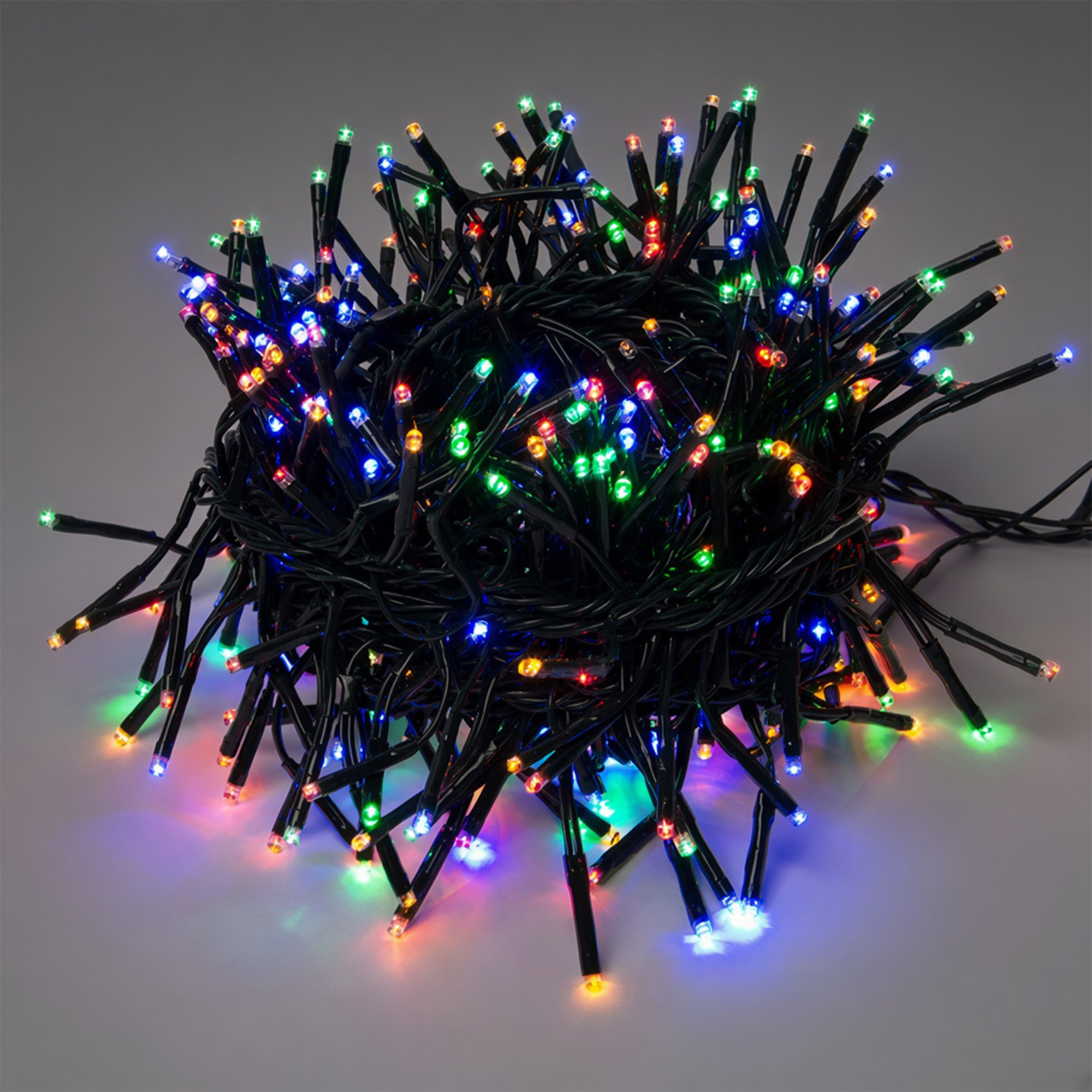 ULD-S0740-370-DGA-RC MT IP44 FIREWORK Гирлянда светодиодная Фейерверк. 7.4м. 370 светодиодов. Красный. желтый. синий. зеленый свет. Пульт ДУ в-к. Провод зеленый. ТМ Uniel