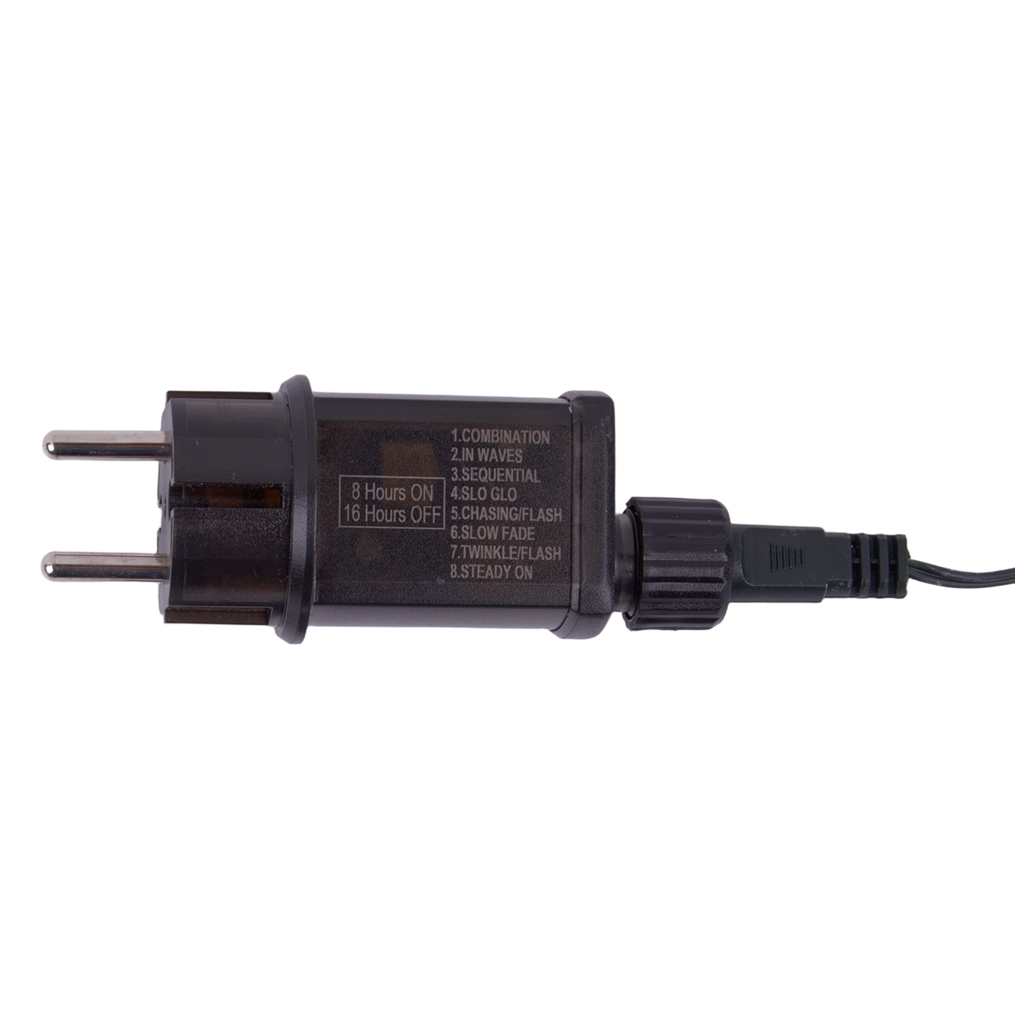 ULD-S5000-500-DBA-RC WW IP44 Гирлянда светодиодная. 50м. 500 светодиодов. Теплый белый свет. Пульт ДУ в-к. Провод черный. ТМ Uniel
