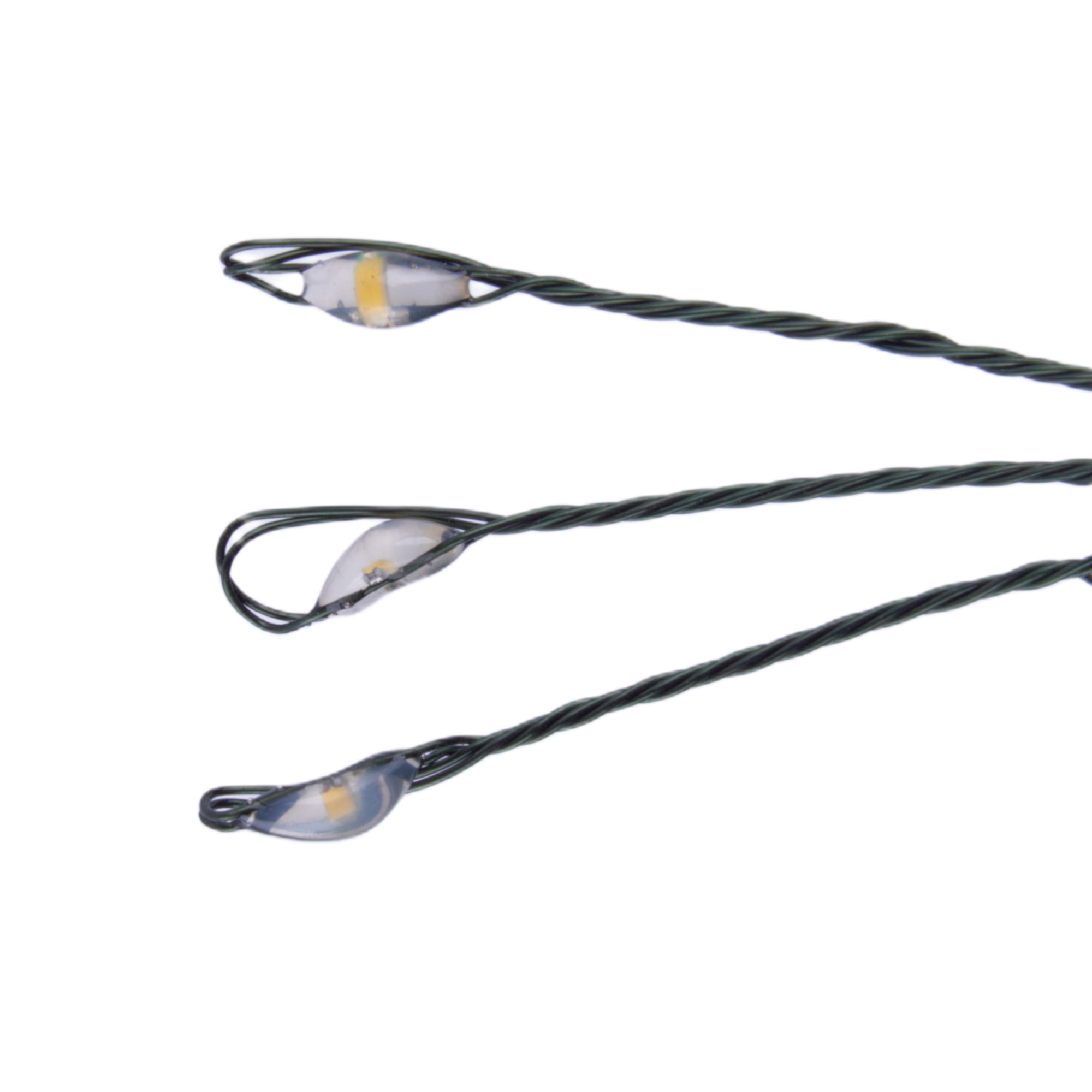 ULD-S5000-1500-DGA WW IP20 DEWDROP Гирлянда светодиодная Капли росы. 50м. 1500 светодиодов. Теплый белый свет. Провод зеленый. ТМ Uniel