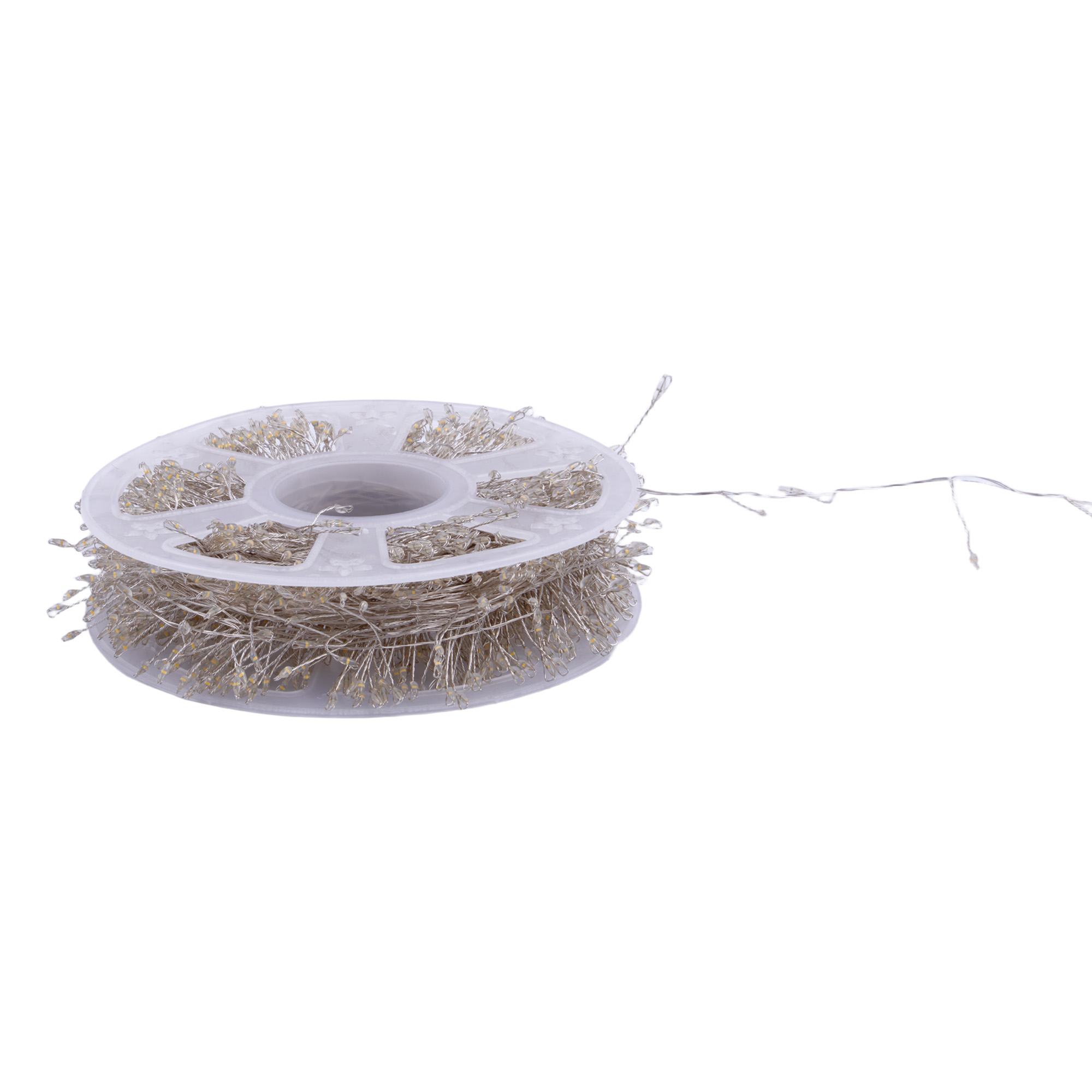 ULD-S5000-1500-DTA WW IP20 DEWDROP Гирлянда светодиодная Капли росы. 50м. 1500 светодиодов. Теплый белый свет. Провод прозрачный. ТМ Uniel