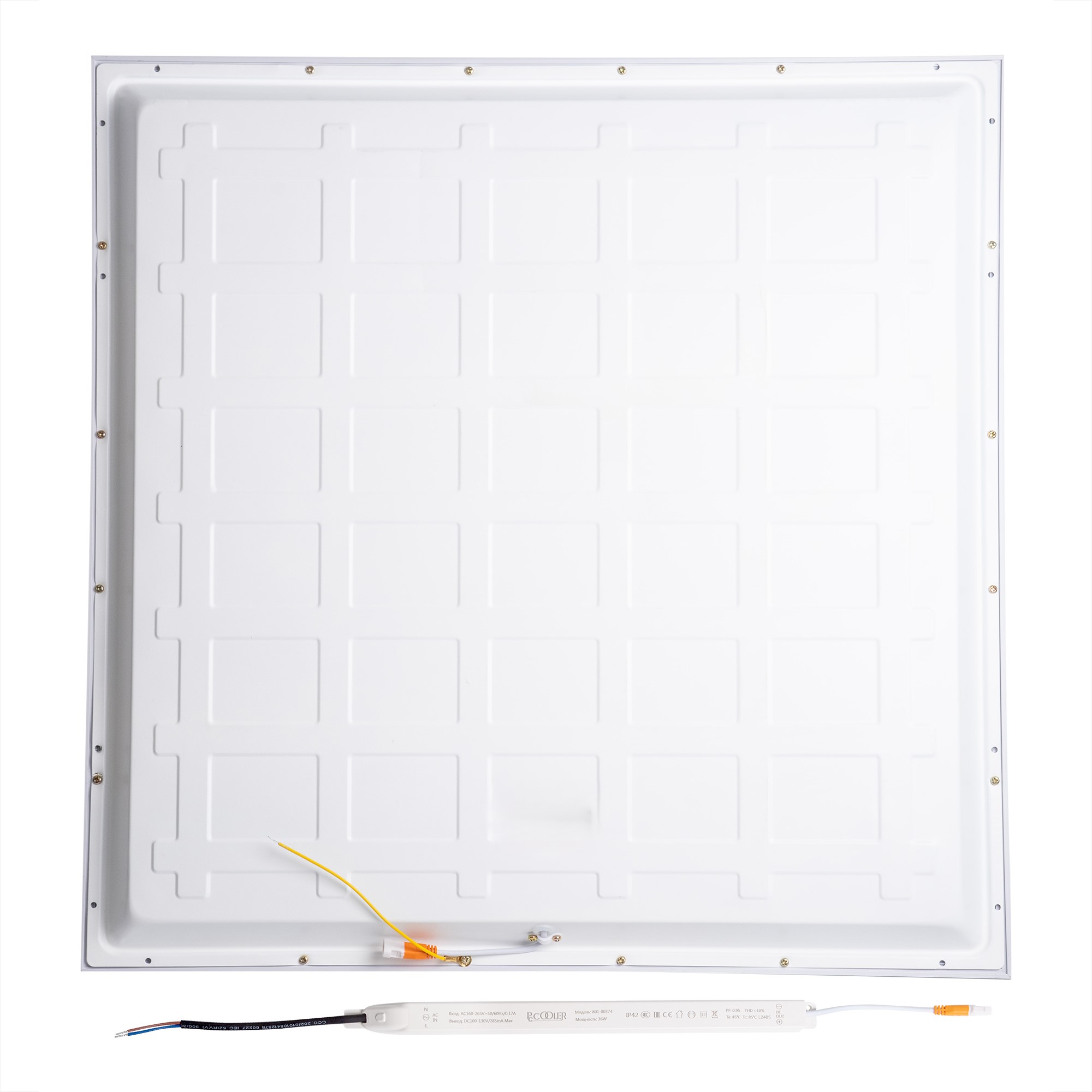 ULP-6060 36W-3000K-LL IP54 PREMIUM+ WHITE Светильник светодиодный потолочный универсальный. Теплый свет 3000K. 3600Лм. Корпус белый. В комплекте с и-п. ТМ Uniel