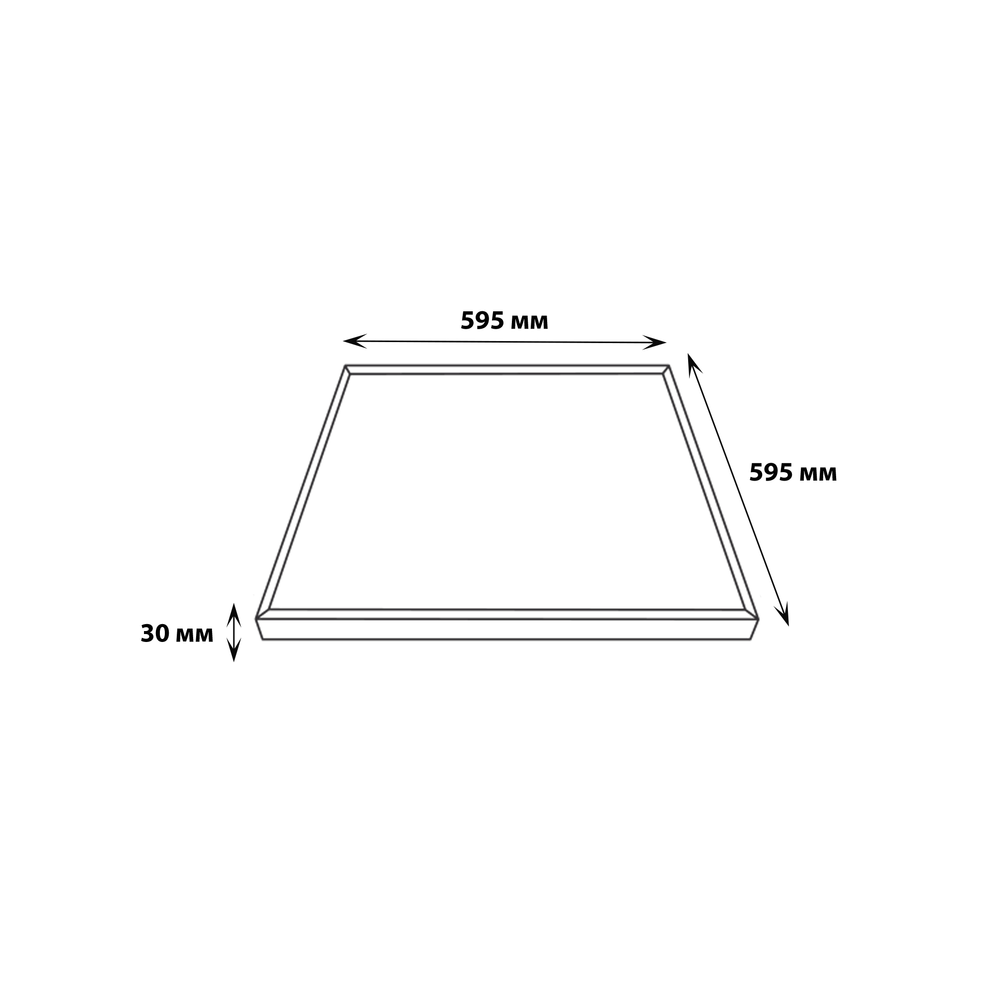 ULP-6060 36W-6500K-LL IP54 PREMIUM+ WHITE Светильник светодиодный потолочный универсальный. Белый свет 6500K. 3600Лм. Корпус белый. В комплекте с и-п. ТМ Uniel
