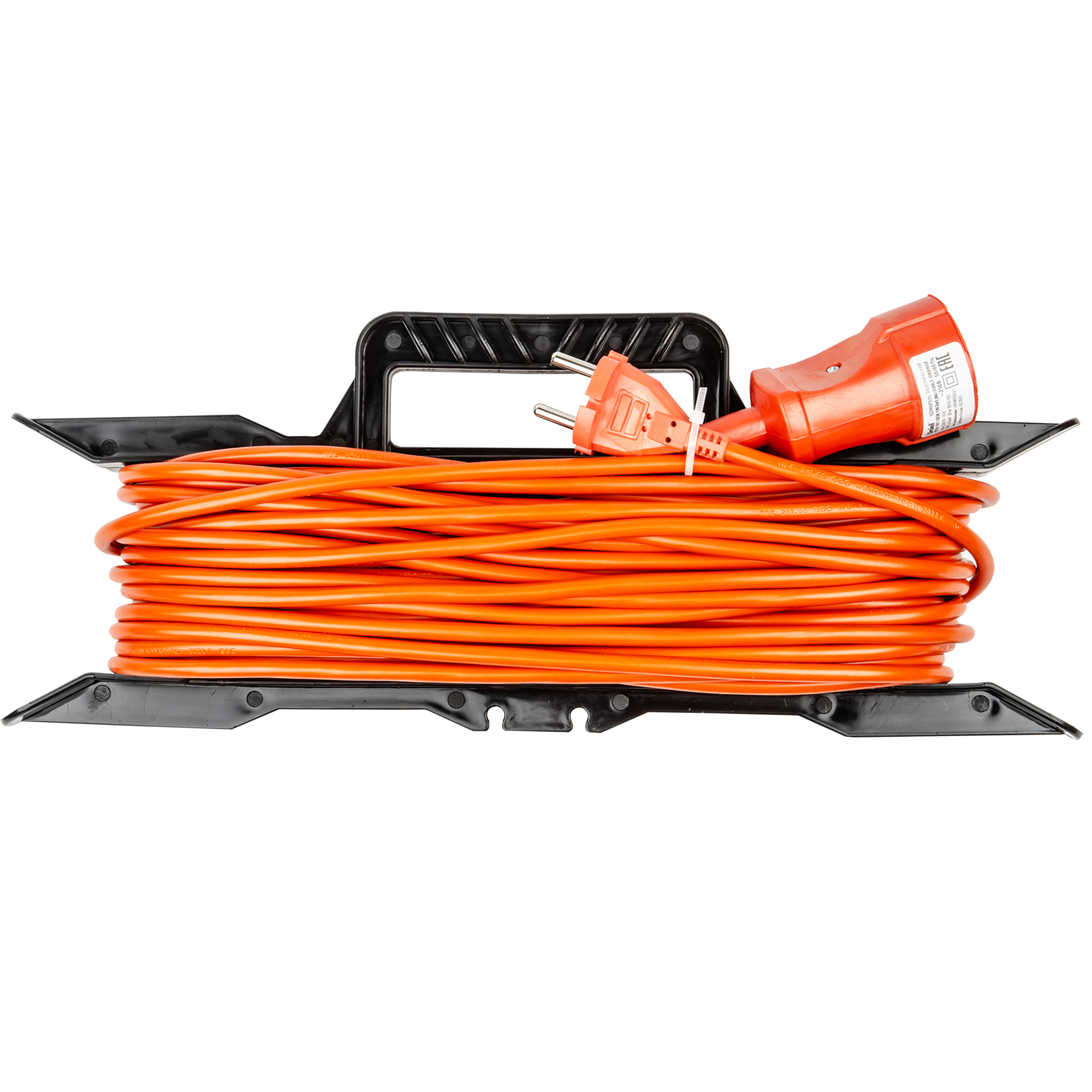 УС-1-20 -UCK-1N-2x1.00-20M-F ORANGE Удлинитель силовой на рамке. б-з. 1гнездо. 20м ПВС 2х1.00. 10A. Оранжевый. TМ Uniel