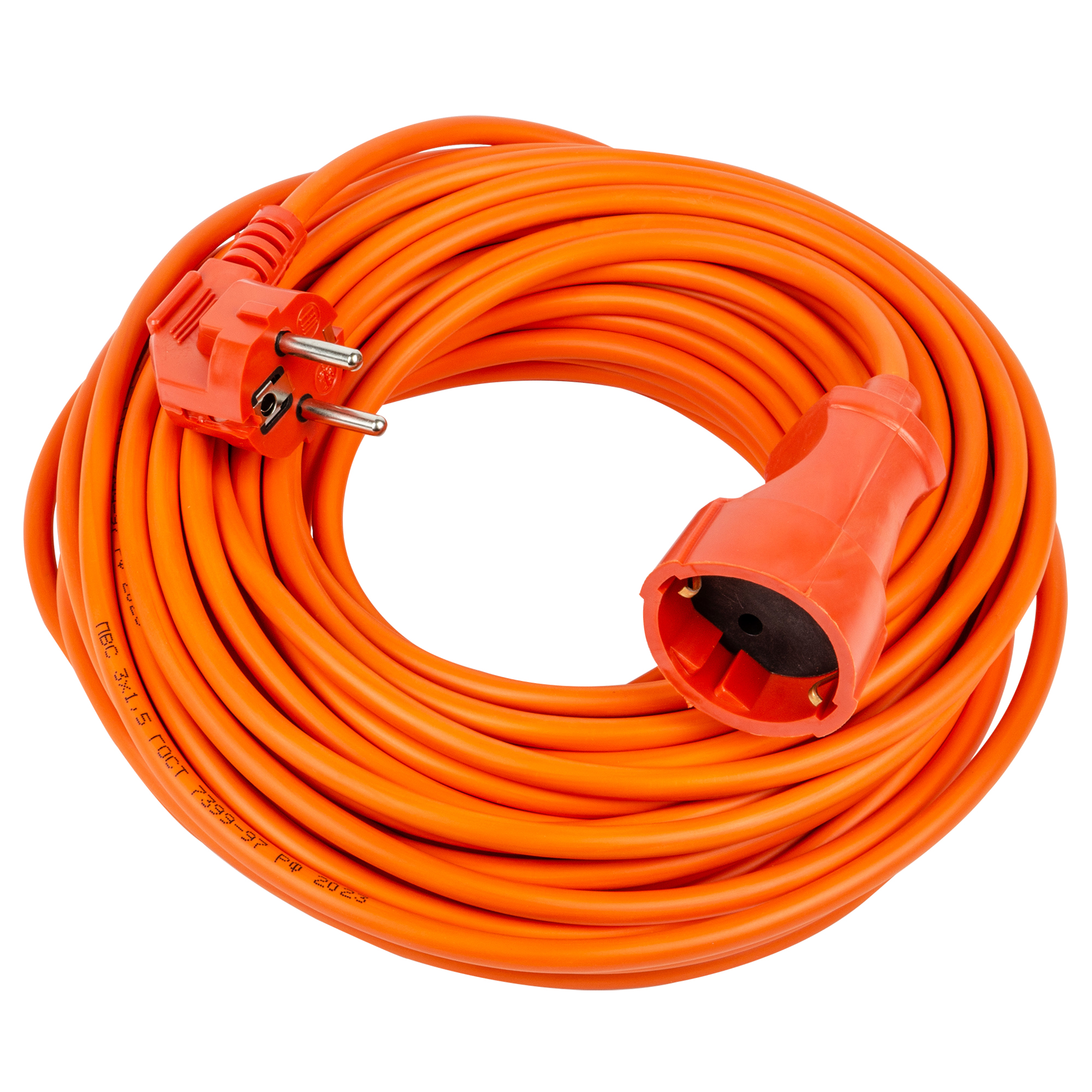 У1С-1-20 -UCK-1G-3x1.50-20M-O ORANGE Удлинитель силовой в бухте. c-з. 1гнездо. 20м ПВС 3х1.50. 16A. Оранжевый. TМ Uniel