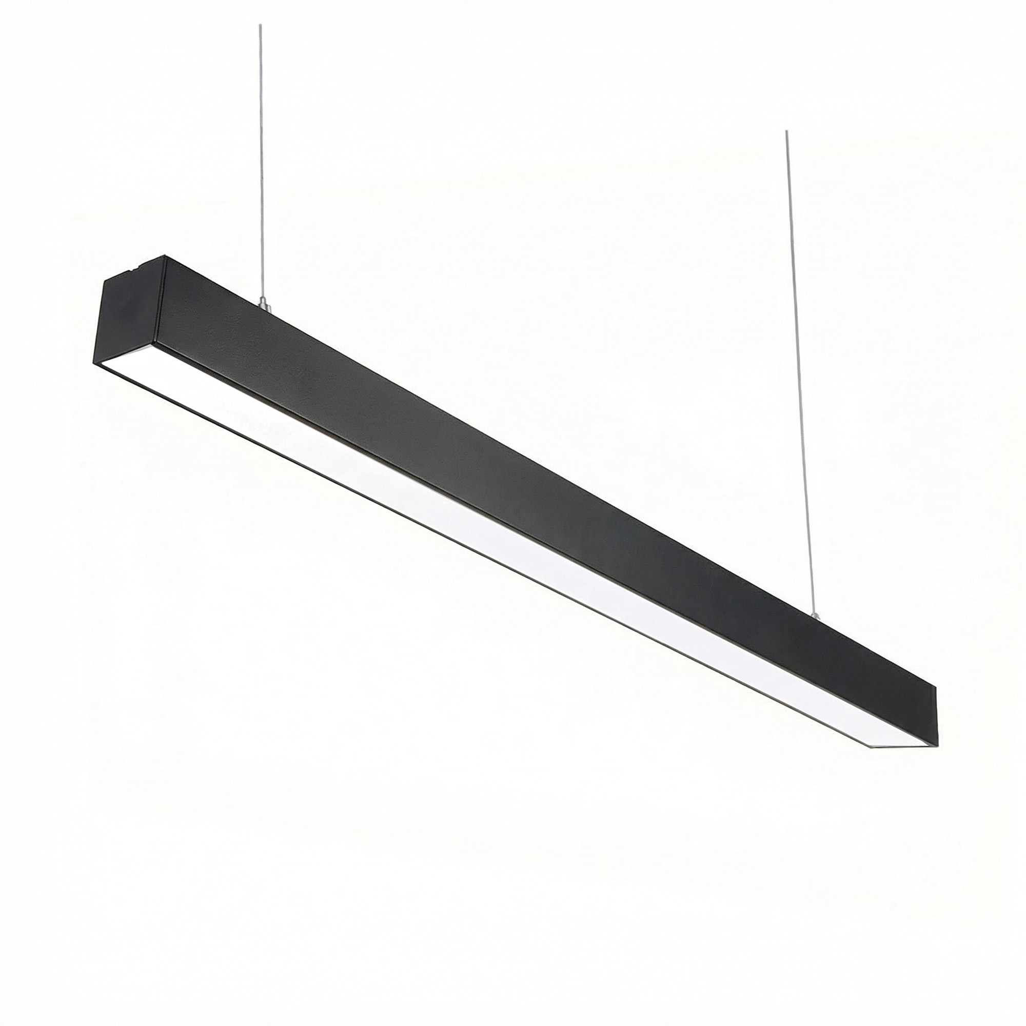 ULO-K10D 100W-4000K-L200 IP40 BLACK Светильник линейный светодиодный подвесной. Белый свет 4000K. 9000Лм. Алюминий. Цвет черный. TM Uniel